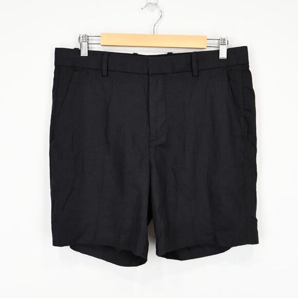 Everlane Men's 7" Linen Trouser Short Black Size 33 NWOT - Picture 2 of 7